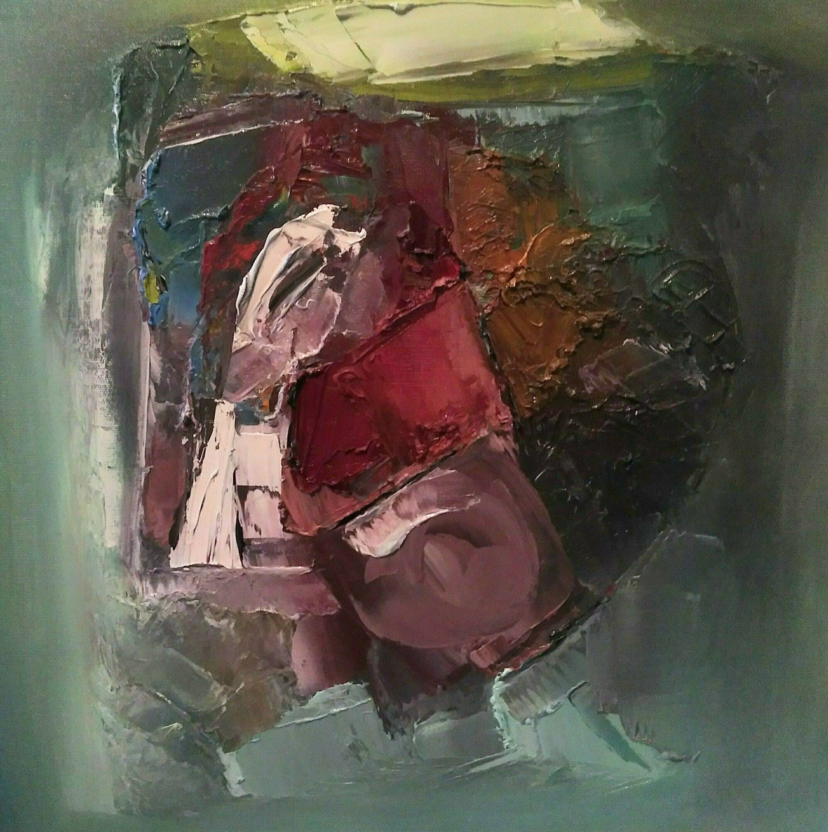 Stefan Fiedorowicz; How Much Do We Hide, 2012, Original Painting Oil, 50 x 50 cm. Artwork description: 241 My work is always an expression of self.  Love is the only way to grasp another human being in the innermost core of his personality.  No one can become fully aware of the very essence of another human being unless he loves her.  By his love he ...