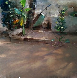 Surabhi Gulwelkar; Morning, 2015, Original Painting Oil, 18 x 18 inches. Artwork description: 241 The morning light inspired me to paint this one. The play of light and shadow creates a dramatic atmosphere in my backyard every morning. I painted it on toned canvas with oil colors. ...
