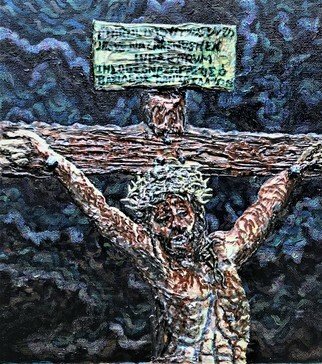 Stephen Vattimo; Behold The Lamb Of God, 2020, Original Installation, 12 x 14 inches. Artwork description: 241 Be Hold the Lamb of GodMedium: Acrylic on canvassize: 11aEURx12aEURDate 2019- 2020Artist: Stephen J. VattimoThis illustration is done for a mural portraying the earthly ministry of Jesus the Christ.This is number 8, out of 9 illustrations.This illustration portrays Jesus ...