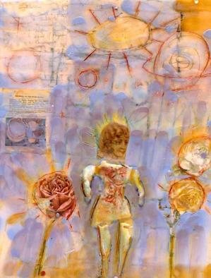 Susan Leopold; The Story Of The Universe, 2005, Original Collage, 24 x 36 inches. Artwork description: 241 Mixed media, collage and encaustic on panel. ...