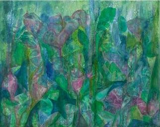 Tary Socha; Growiing Things, 2006, Original Painting Acrylic, 30 x 24 inches. Artwork description: 241 An impression of crowded growth of plant life reaching skyward. Mixed acrylic mediums on gallery wrapped canvas....