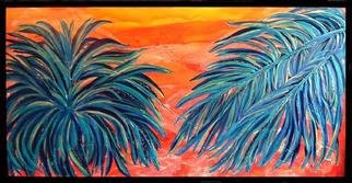 Tary Socha, 'Two Palms', 2005, original Painting Acrylic, 36 x 18  x 1 inches. Artwork description: 1911 A contemporary interpretation of palms....