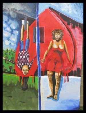 Terry Matarelli; My Twin That Was Raised O..., 2007, Original Painting Oil, 30 x 40 inches. Artwork description: 241  my friend and I are very alike, but have nothing in common. . . ...