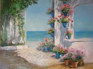 Teresa Riera Bengura; Mirando Al Mar, 2009, Original Painting Oil, 101 x 91 cm. 