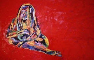 Terri Higgins; Im Not Her Anymore, 2011, Original Painting Oil, 60 x 36 inches. Artwork description: 241  Nude female figure sitting abstract ...