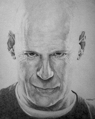 Adam Burgess; Bruce Willis, 2008, Original Digital Print, 11 x 17 inches. Artwork description: 241  This is only a print as the original is not for sale. There is a limited run of these available.  ...