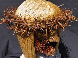 Robert Haifley; The Son, 2016, Original Sculpture Wood, 12 x 16 inches. Artwork description: 241 Life- Size toothpick sculpture bust of Jesus Christ containing over 45,000 toothpicks. The hair is comprised of over 20,000 flat toothpicks and the beard is comprised of over 5,000 hand stained toothpick tips. This piece took over 3,290- hours to sculpt and construct. ...