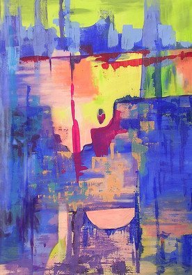 Tia Bley; Shanghai, 2011, Original Painting Acrylic, 70 x 100 inches. Artwork description: 241 Semiabstract Expressionism, multileveled, reflected light. ...