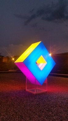 Tim Guider; Enlightenment, 2016, Original Installation Outdoor, 2 x 3 m. Artwork description: 241 This work developed onward from the Enlightenment working model. It is created from plastic with internal illumination. It is a world first. ...