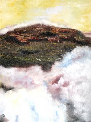 Pamela Benjamin; High Ground, 2010, Original Painting Oil, 18 x 24 inches. Artwork description: 241  This original painting is one in a series of sky paintings I'm doing, inspired from a dream I had. ...