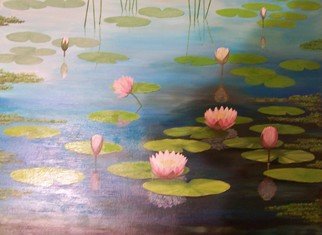 Tatyana Leksikova; Water Lilies, 2011, Original Painting Acrylic, 40 x 30 inches. Artwork description: 241                                  Flowers Landscape, Tatyana Leksikova, Oil on Canvas, Painting,   www. artbytatyana. com,  Toronto, Mississauga,Art for sale, paintings, art, gallery, buy, original, Modern, Abstract, FOR SALE, Floral, Fine Art, Decorative, Acrylic, online, artists, Studio, expressionism, impressionism, contemporary, realism, cityscape,                                   ...