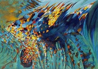 Oleg Lipchenko; Bible Fish, 2004, Original Painting Oil, 28 x 20 inches. Artwork description: 241 There are several references to fish in the Bible. I' m particularily interested in an interpreting a prophecy as a fishing. He ( Jesus) said to them, 