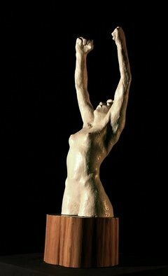 Terry Mollo, 'Rage', 2008, original Sculpture Ceramic, 9 x 32  x 9 inches. Artwork description: 1911  A woman raises her fists in rage. ( front view)...