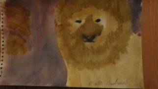 Matt Andrade; Lion, 2015, Original Watercolor, 9 x 12 inches. Artwork description: 241  Lion    ...