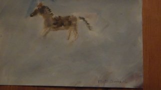 Matt Andrade; Running Horse, 2015, Original Watercolor, 9 x 12 inches. Artwork description: 241  Horse ...