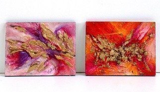 Valda Fitzpatrick; Autumn Leaves, 2019, Original Painting Oil, 4 x 3 . Artwork description: 241 Artwork Description These miniature abstract oil paintings are 3x4 inch size each. They are great for groupings in small size areas. They might look small , but when displayed, look very eye catching. the paintings are textured with different sculpted shapes, that I designed , adding touches of gold. ...