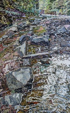 Valentina  Lusenkova; Stone Riverbed, 2016, Original Painting Oil, 50 x 80 cm. 
