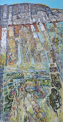 Valentina  Lusenkova; Myskhako, 2010, Original Painting Oil, 50 x 80 cm. Artwork description: 241  the variety of patterns on the surface of the sea ...