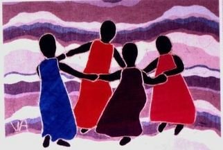 Valerie X Armstrong; Celebration, 2000, Original Reproduction, 20 x 16 inches. Artwork description: 241  Human Beings dancing with joy ...