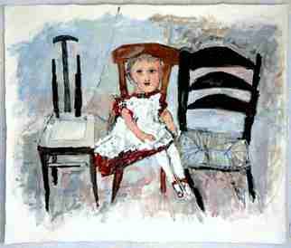 B Van Der Heide; Nice Little Girl, 2006, Original Painting Oil, 122 x 148 cm. Artwork description: 241  From the My' Real Family' series. ...