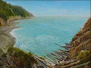 Vasily Zolottsev; At The Cadoshsky Rocks, 2011, Original Painting Oil, 80 x 60 cm. Artwork description: 241    The Black sea at Tuapse in Russia.   ...
