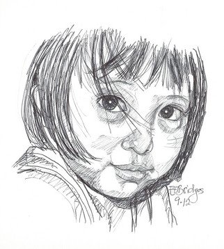 Evie O. Bridges; Cristina Louisa, 2012, Original Drawing Pen, 11 x 8 inches. Artwork description: 241        Rough Sketch            ...