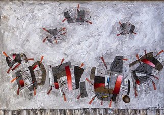 Victor Cuzmenco; Parts Of A Whole, 2017, Original Mixed Media, 130 x 90 cm. Artwork description: 241 Painting, Mixed Mediaon CanvasBiafarin Artwork Code: AW127036152Some fragments flying in infinite space evoke ambivalent feeling. They appear as units distancing from each other or uniting into one entity. ...