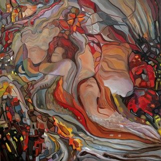 Vilma Maiocco; FioriSmarriti, 2011, Original Painting Oil, 80 x 80 cm. Artwork description: 241      abstract landscape     ...