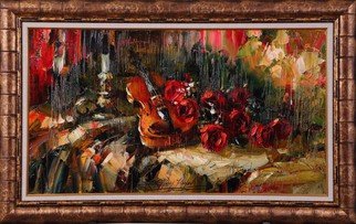 Andrey Figol; OLD MELODY, 2015, Original Painting Oil, 90 x 50 cm. Artwork description: 241 Original paintingOLD MELODYby Figol Andrey Ukraine palet knife...