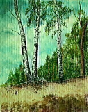 Vladimir Volosov, 'Birches On A Slope', 2022, original Painting Oil, 24 x 30  x 1 inches. Artwork description: 3099 My way to art was a lengthy one. Thirty years of strenuous scientific work on the front adge of modern physics given me  a deep knowledge of the laws of light and color that surround us, at different times of day and times of year. Only by ...