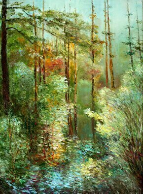 Vladimir Volosov, 'Light Shadows In The Forest', 2020, original Painting Oil, 18 x 24  x 1 inches. Artwork description: 2307 I offer free shipping across the planet as my gift to you   the buyer        There is no doubt that visual art is a powerful medium. It has the ability to inspire and to move us deeply.The author s goal to engage the viewer in the creative ...