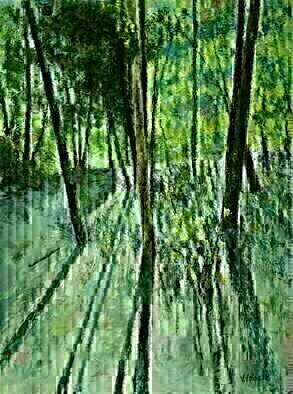 Vladimir Volosov, 'Sunny Forest', 2022, original Painting Oil, 18 x 24  x 1 inches. Artwork description: 3099 My way to art was a lengthy one. Thirty years of strenuous scientific work on the front adge of modern physics given me  a deep knowledge of the laws of light and color that surround us, at different times of day and times of year. Only by ...