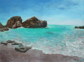 Vladimir Volosov; Turquoise Bermuda Waters, 2023, Original Painting Oil, 24 x 18 inches. Artwork description: 241 Vladimir Volosov is an  established American artist with international exposure.After an accomplished career at the forefront of modern physics - as a PhD scientist and professor, he turned to visual arts after years of strenuous study of the earths fragility, which led to his realisation of the ...