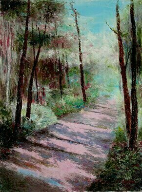 Vladimir Volosov, 'Walkway', 2022, original Painting Oil, 18 x 24  x 1 inches. Artwork description: 1911 I offer free shipping across the planet as my gift to you   the buyer        There is no doubt that visual art is a powerful medium. It has the ability to inspire and to move us deeply.The author s goal to engage the viewer in the creative ...
