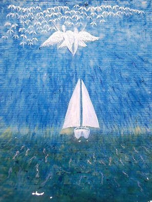 Vojkan Morar; Angels, 2003, Original Painting Oil, 5 x 8 cm. Artwork description: 241 miniature painting oil on canvas5/ 8cm...