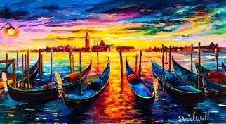 Daniel Wall; Splendid Venice, 2020, Original Painting Oil, 30 x 16 inches. Artwork description: 241 Venice, Italy, portofino...