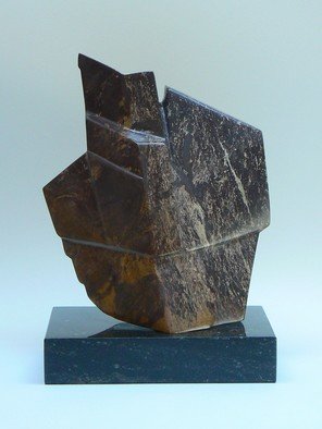 Pim Van Der Wel; Linea Ciocco, 2010, Original Sculpture Stone, 19 x 23 cm. Artwork description: 241   A sculpture of Asian serpentine  ...