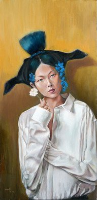 Wenli Liu; Once Upon A Time, 2015, Original Painting Oil, 24 x 48 inches. Artwork description: 241 We carry what we were born with, and we adapt what is coming to us. Our life journey is ever changing. ...