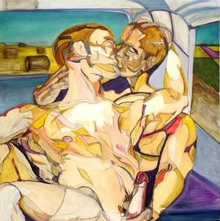Shannon Russell; FIRST, 2006, Original Painting Oil, 48 x 48 inches. Artwork description: 241 BOYS FIRST TIME...