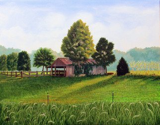 Wm Kelly Bailey; Spring Afternoon Montgomery Tx, 2016, Original Painting Acrylic, 28 x 22 inches. Artwork description: 241 Montgomery Texas Wm.  Kelly Bailey acrylic painting on canvas landscape Houston Country Meadow Barn ranch Horse Corral...