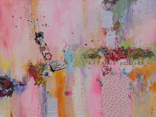 Xiaoyang Galas; Life Is Precious, 2014, Original Mixed Media, 80 x 60 cm. Artwork description: 241  Life is precious, 80x60cm, mixed media. Four boards painted, ready to hang up on wall. Copyright reserved.  ...