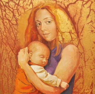 Nataliya Yatel; Mother And Baby, 2012, Original Painting Oil, 80 x 60 cm. 