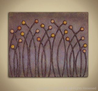Yoshika Murakami; Golden Meadow In Purple Haze, 2008, Original Mixed Media, 20 x 16 inches. Artwork description: 241  This is one of my 3D Relief Wall Arts, Golden Meadow in Purple Haze Metallic Gold Finish. Main Medium is Aclylic. Created on 16x20x1. 5 canvases. Finished with beautiful Metallic Gold layers.  ...