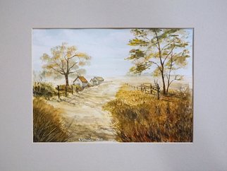 Yulia Schuster; Harvest Time, 2016, Original Watercolor, 28 x 20 cm. Artwork description: 241 This is one of my watercolour landscape paintings. Painting size 28 x 20cm set in 30 x 40 cm acid free light gray mount and ready to place in standard 30 x 40 cm frame .COMES UNFRAMEDUsing artists  quality paints and paper. It is signed and ...
