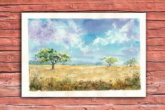 Yulia Schuster; Savannah 2, 2016, Original Watercolor, 25 x 17 cm. Artwork description: 241 This is one of my watercolour landscape paintings. COMES UNFRAMEDUsing artists  quality paints and paper. It is signed and dated on the front ...
