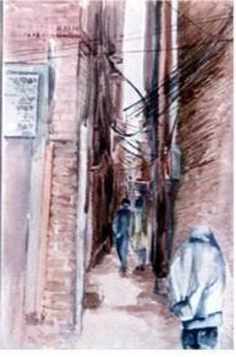 Zahir Uddin Babar Mughal; LAHORE CITY, 2010, Original Watercolor, 20 x 15 inches. Artwork description: 241      favourit scene     ...