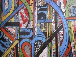 Abby Jones: 'chapter 4', 2017 Mixed Media, Abstract. Grunge Art...