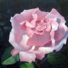 Armand Cabrera: 'Pink Rose', 2012 Oil Painting, Still Life. Artist Description:  Painted for Armand Cabrera's 