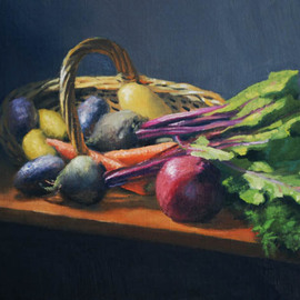 Armand Cabrera: 'Summer Basket', 2012 Oil Painting, Still Life. Artist Description:  Painted for Armand Cabrera's 