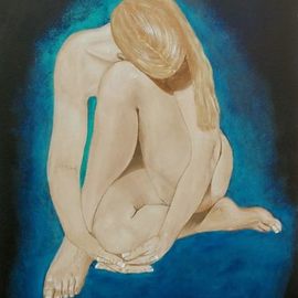 Althea E Jenkins: 'beauty in pose', 2017 Acrylic Painting, nudes. Artist Description: Acrylic...